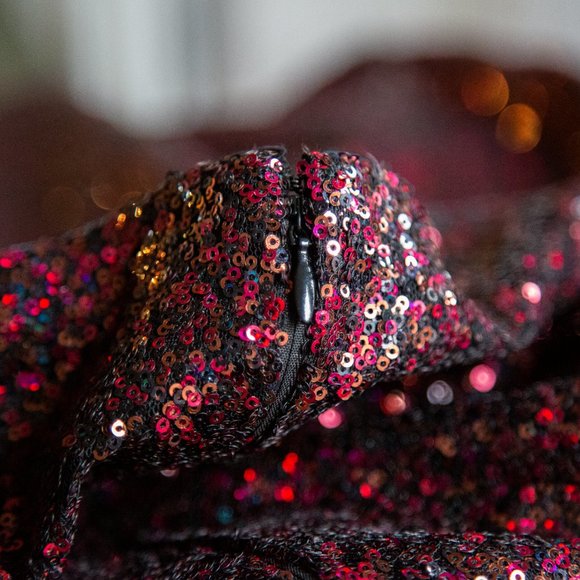 Express Red Sequin Cocktail Dress - Picture 2 of 6